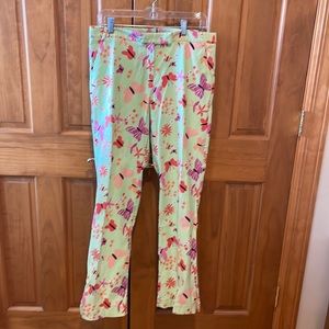 Lily Pulitzer White Tag Size 12 Butterfly Pants Zio front Cotton